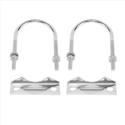 2 PCS Antenna Mount Clamp U-Bolt Mounting Hardware Antenna Mast Clamp