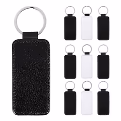 10Pcs Leather Keychain Sublimation Heat Transfer Keychain Kit