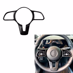 Car Carbon Fiber Steering Wheel Panel Cover Trim for Mercedes Benz