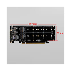 Double-Sided 4-Disk NVME RAID Card PCIeX16 to M.2 M-Key NVMEx4SSD