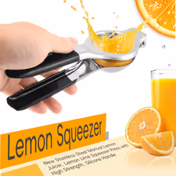 Lemon Squeezer - Stainless Steel Manual Juicer, with Silicone Handle