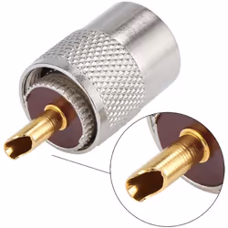 10 Pack UHF/PL-259 Solder Connector Plug with Reducer for RG8X, RG8