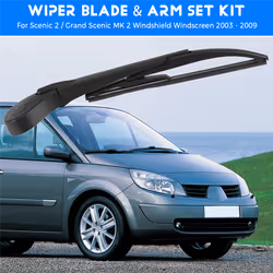 Rear Wiper Blade & Arm Set Kit for Renault Scenic 2 / Grand Scenic
