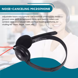 NUBWO USB Headset with Microphone for PS5 Computer, Headset for Boom