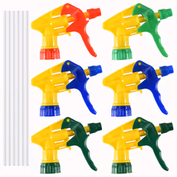 6 Pcs Heavy Duty Chemical Resistant Trigger Spray Bottle Nozzle Head
