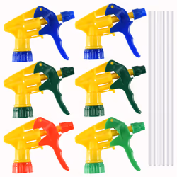 6 Pcs Heavy Duty Chemical Resistant Trigger Spray Bottle Nozzle Head