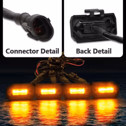 4PCS LED Front Grill Lights for Toyota Tacoma Raptor TRD,Yellow Light