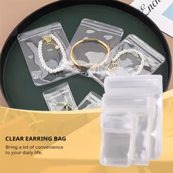 150Pcs 3 Sizes Clear Earring Bags,for Jewelry Rings Necklace Bracelet