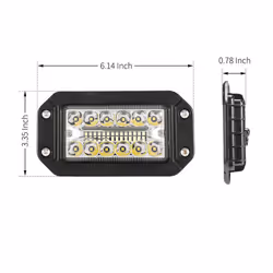 2Pcs 12V 6 Inch Light 26 LED Super Bright Spotlight Car Headlights