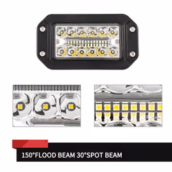 2Pcs 12V 6 Inch Light 26 LED Super Bright Spotlight Car Headlights