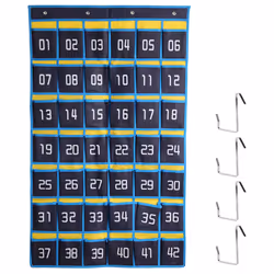 42 Numbered Pockets Chart Cell Phone Hanging Organizer for Classroom