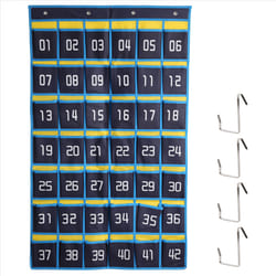 42 Numbered Pockets Chart Cell Phone Hanging Organizer for Classroom