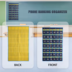 42 Numbered Pockets Chart Cell Phone Hanging Organizer for Classroom