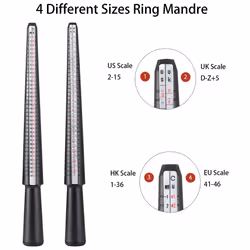 Ring Size Measuring Tool Set, Ring Mandrel Ring Sizer Gauge