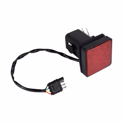 Red 15 LED 2 inch Trailer Truck Hitch Tow Haul Receiver Cover Brake