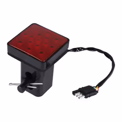 Red 15 LED 2 inch Trailer Truck Hitch Tow Haul Receiver Cover Brake