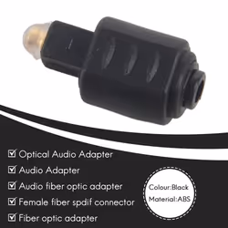 Mini Optical Audio Adapter 3.5MM Female Jack To Digital Male Plug