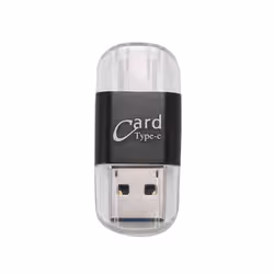 Card Reader Aluminum USB Type C SD/TF Memory Card (Black)