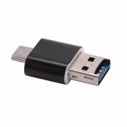 Card Reader Aluminum USB Type C SD/TF Memory Card (Black)
