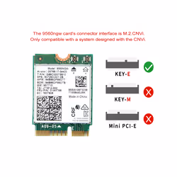 9560NGW WiFi Card+Antenna 802.11Ac M.2 CNVI 9560NGW Wireless Adapter