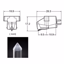 VMN95E Moving Magnet Stereo Cartridge Stylus