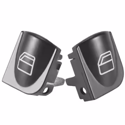 for W203 W208 C Clk Class Front Left+Right Window Switch Button Caps