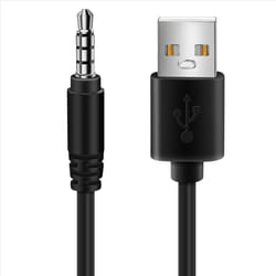 3.5mm Plug AUX Audio Jack to USB 2.0 Male Charger Cable Adapter Cord