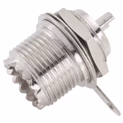 UHF Female SO239 Bulkhead Solder Panel Mount RF Straight Connector