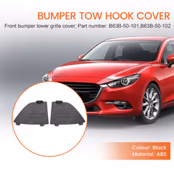 Car Front Lower Bumper Tow Hook Eye Cover for Mazda 3 2017-2018