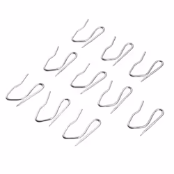 10pcs Curtain Drapery Pin Hooks - Silvery