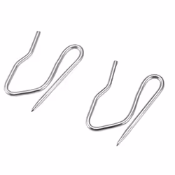 10pcs Curtain Drapery Pin Hooks - Silvery
