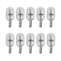Car T10 12V 5W 168 194 W5W Halogen Light Bulb, 10 Pack Warm White