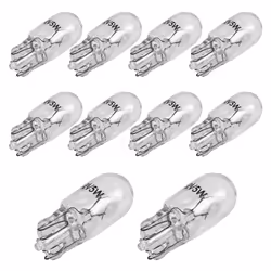 Car T10 12V 5W 168 194 W5W Halogen Light Bulb, 10 Pack Warm White