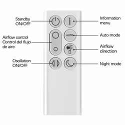 Replacement Remote Control for Dyson Pure Cool TP04 TP06 TP09(Silver)