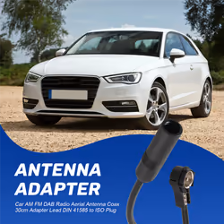 30cm Adapter DIN 41585 to ISO Plug for AUDI SEAT SKODA SMART VW Ford