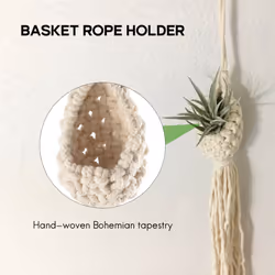 Tillandsia Hanging Basket Rope Holder Flower Home Decor (13CM)