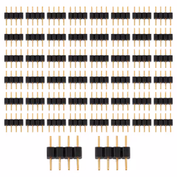 50Pcs 4 Pin Rgb Led Male Plug Adapter for 3528 5050 Strip Light