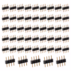 50Pcs 4 Pin Rgb Led Male Plug Adapter for 3528 5050 Strip Light