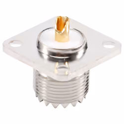 UHF SO-239 Female Jack Square Shape Solder Cup Coax Connector for Ham Radio