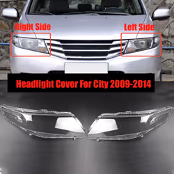 for Honda City 2009-2014 Left Car Headlight Transparent Lampshade