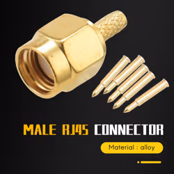 5pcs SMA Male Plug Straight Crimp RG316 RG174 Rf Adapter Connector