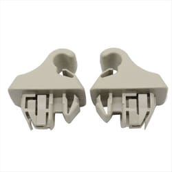 2Pcs Beige Sun Visor Hook Holder Clip MR779704 MR779705