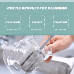 1Pc Sponge Brush Milk Bottle Cup Cup Brush Plastic Long Handle
