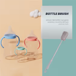 1Pc Sponge Brush Milk Bottle Cup Cup Brush Plastic Long Handle