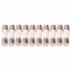 10Pcs 250V 0.5A 500mA Fast Blow Ceramic Fuses Tubes 5mm x 20mm