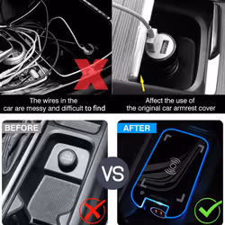 15W Car for Qi Wireless Charger for Volvo XC90 S90 XC60 VC60 S60 V90