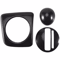 3Pcs Carbon Fiber Gear Shift Panel Frame for Honda Civic 2006-2011 RHD