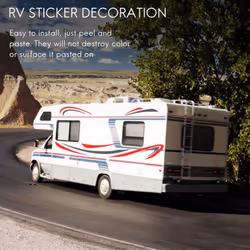 RV Motorhome Universal Body Sticker DIY Stripes for Caravan Trailer