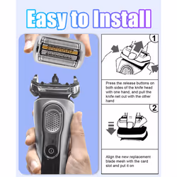 92S Replacement Shaver Head For Braun 9 Series Foil Shaver with Brush