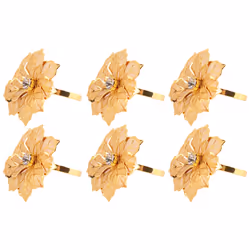 6Pack Napkin Rings, for Table Decorations,Wedding,Dinner,Party,Gold